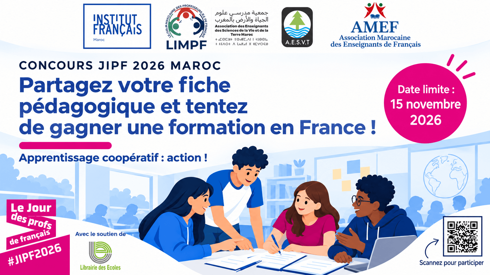 Concours JIPF Maroc 2026 – « Le goût du sport en français : jouons collectif ! »